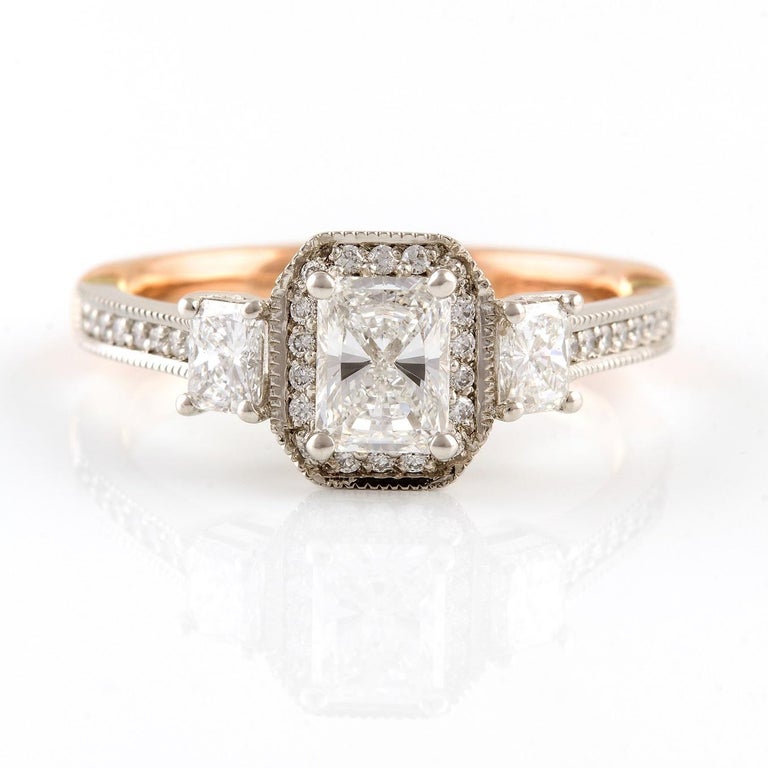 Platino Rosa Diamante Ring